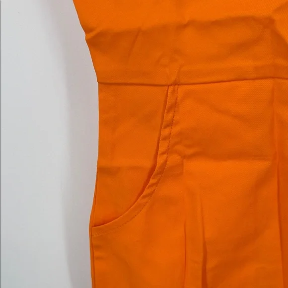 Dickies Bright Orange Short Sleeve Jumpsuit Size Large - Picture 4 of 7